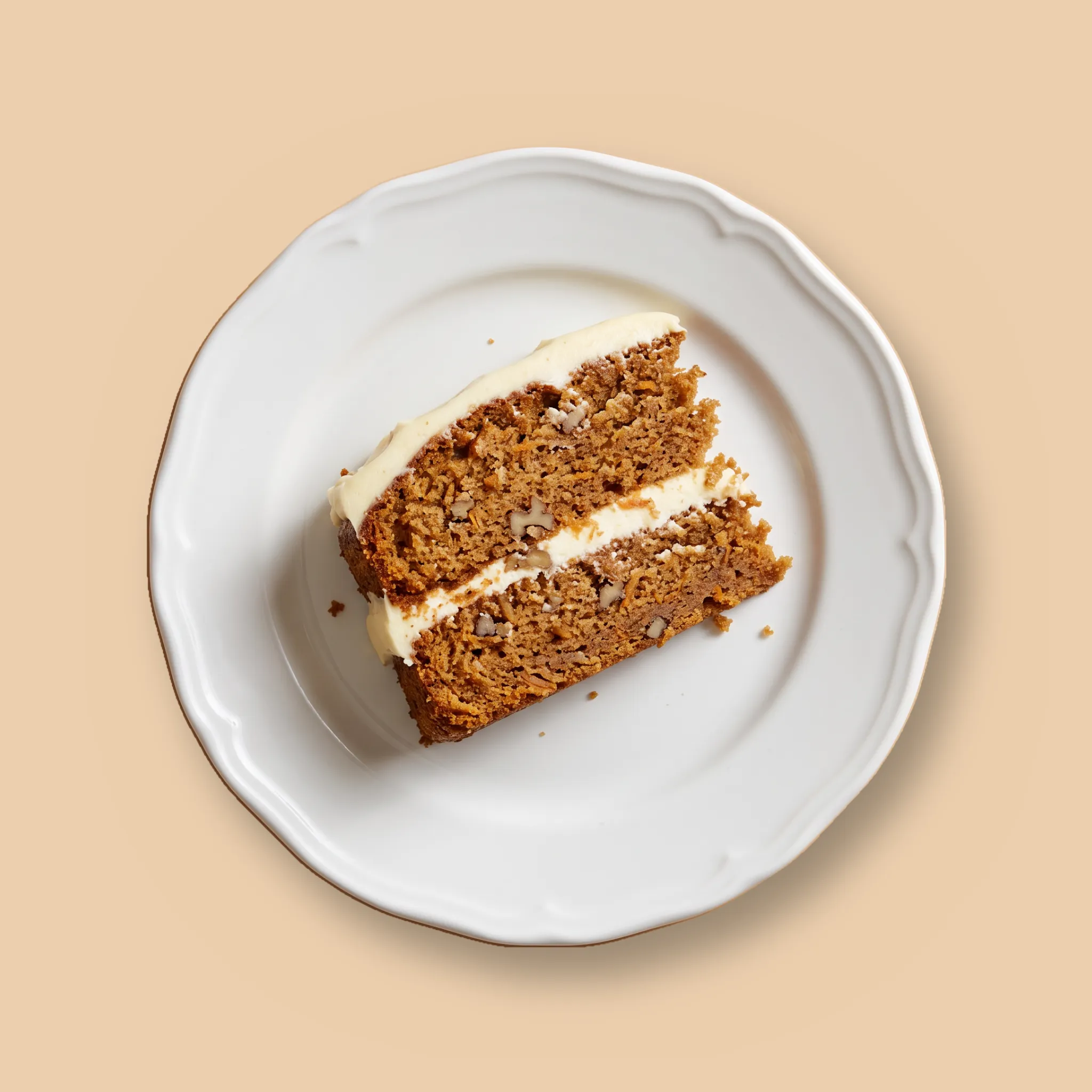 Carrot Cake: Zanahoria · Harinas sin gluten · nueces · chocolate blanco
