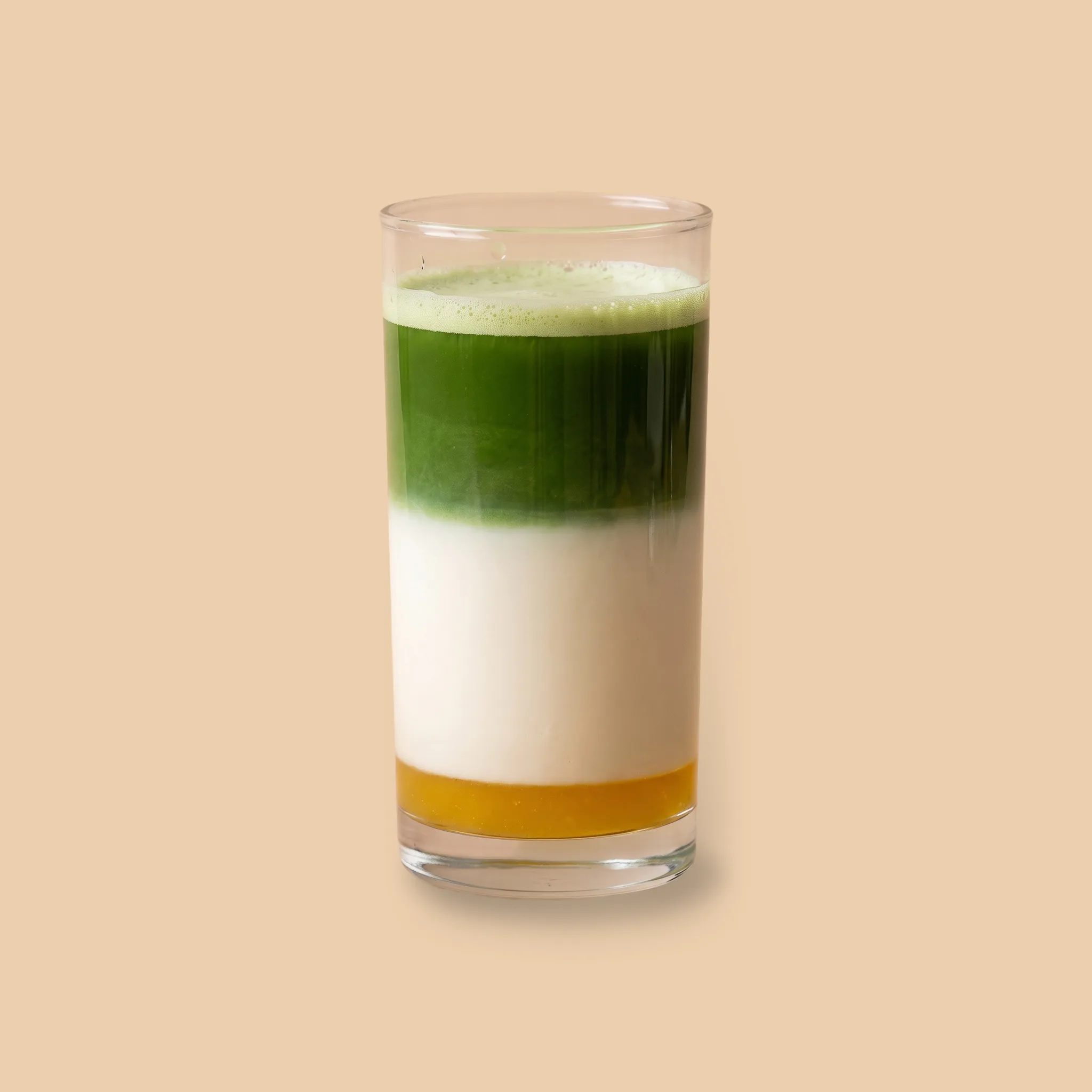 Mango Matcha: Matcha ceremonial · Mango syrup