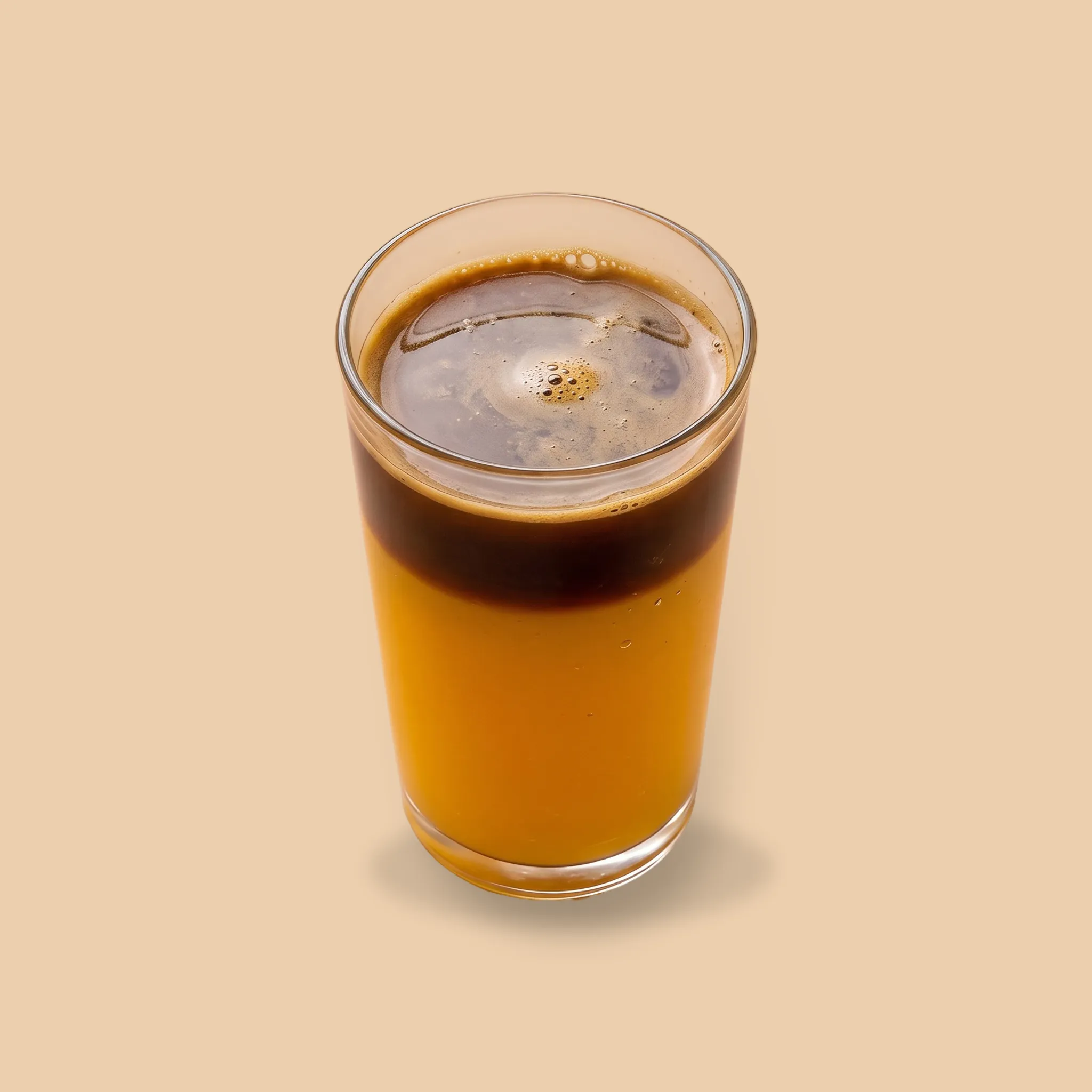 Orange espresso Tonic: Orange juice · Double espresso · Tonic